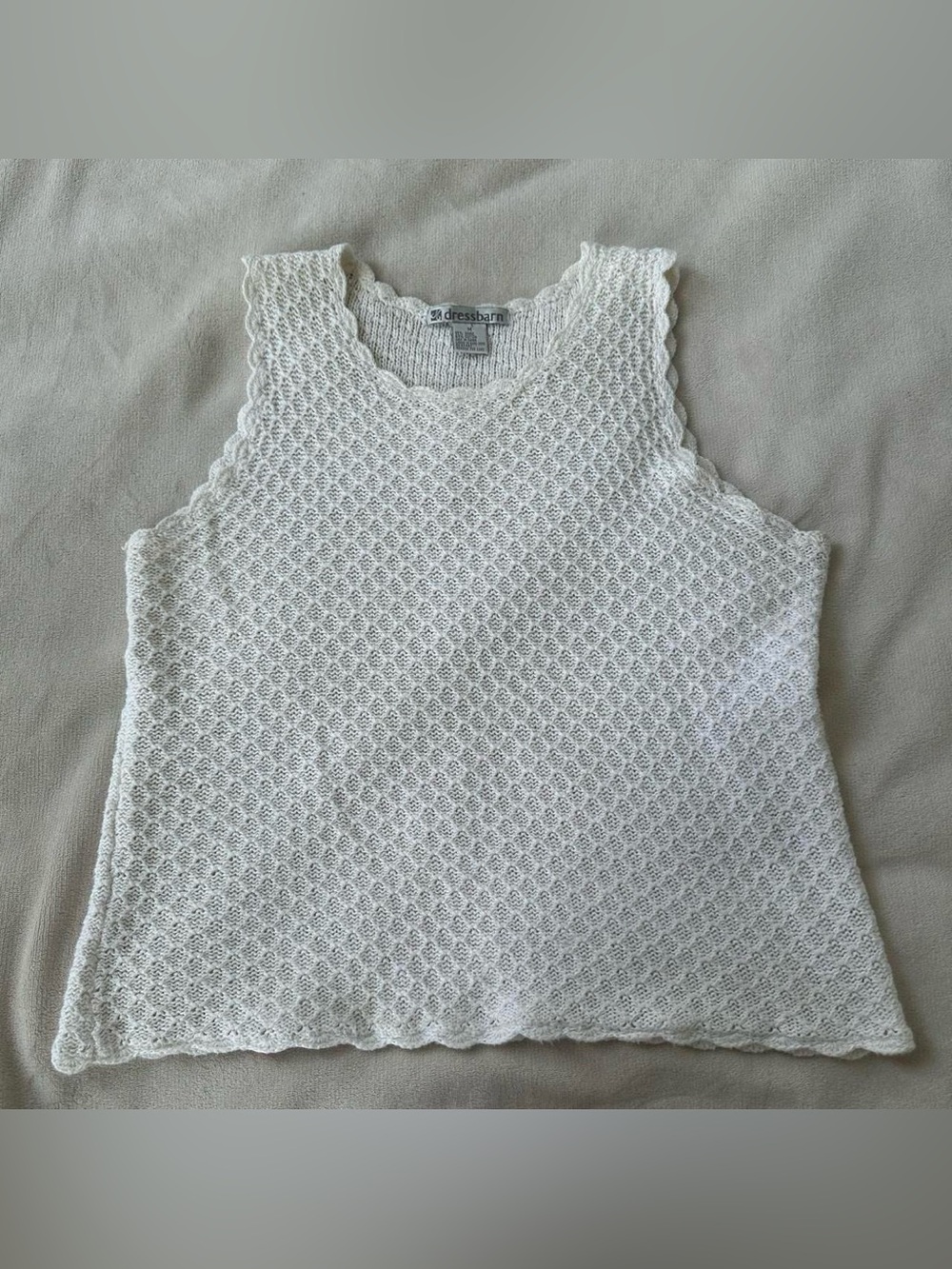 Dressbarn White Knit Tank